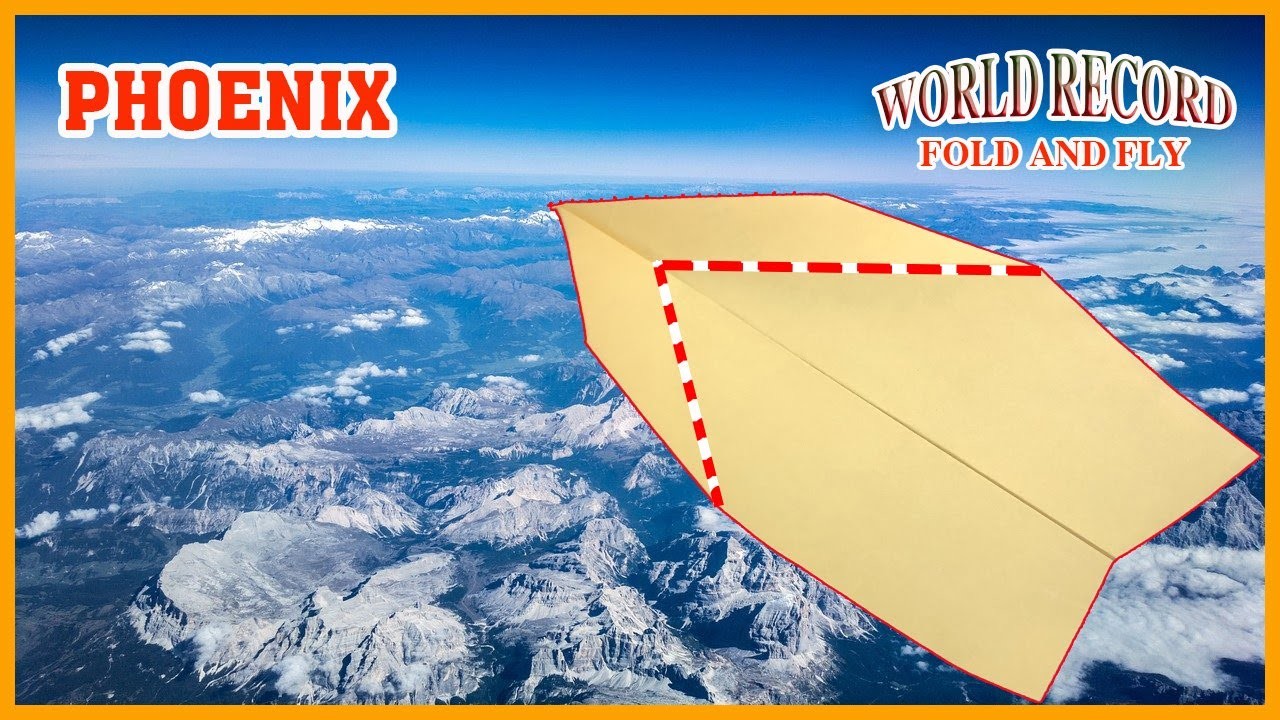 Comment faire un avion en papier Phénix qui vole très bien | Record du monde