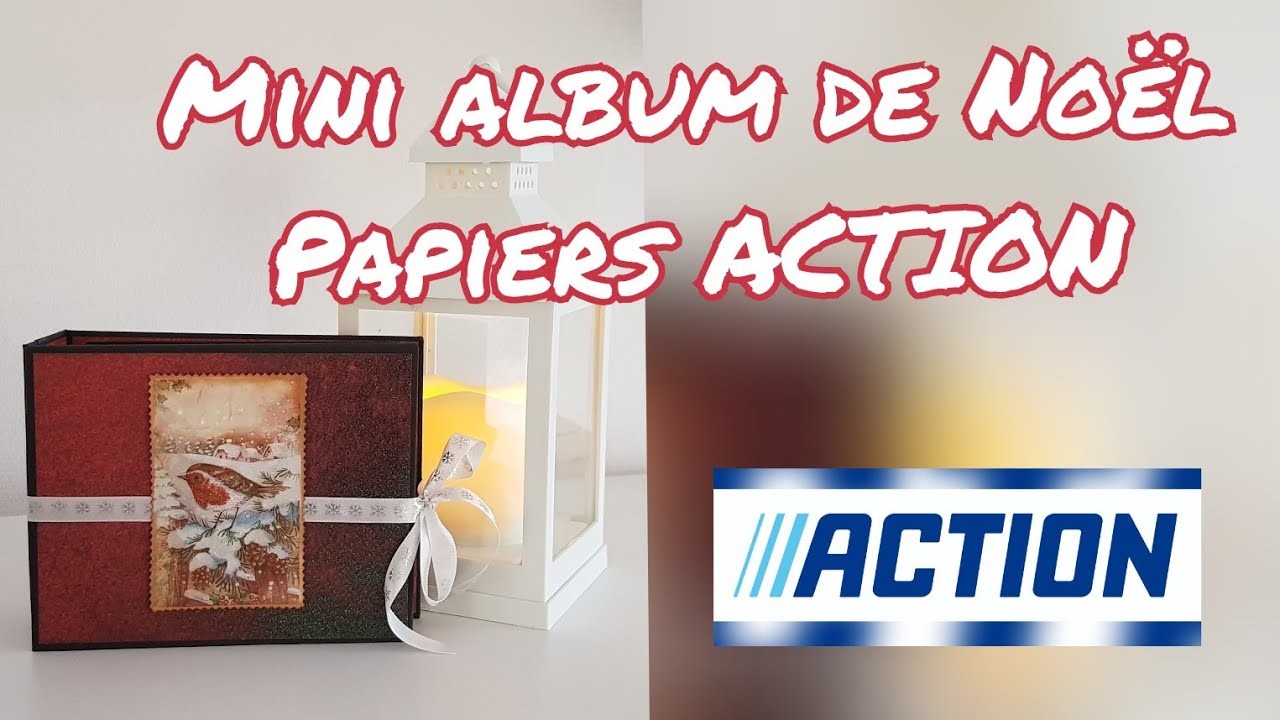 Mini Album débutant (papier de Noël ACTION)
