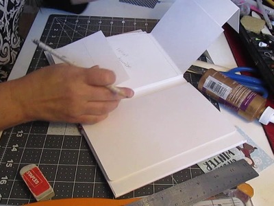 (francais) Scrapbooking : Tuto #6b de 7 , 5 Petits Livres-journal compacts : livre #4 .