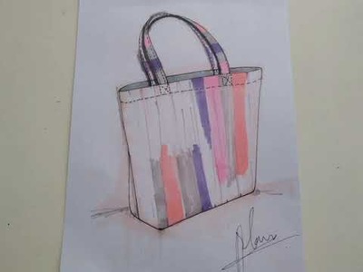 Tuto couture Sac Cerilly - rayures - Canvas tote bag - Shopping Bag DIY