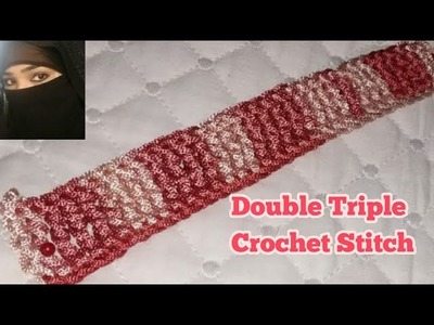 Crochet Tutorial,Crochet Double Triple crochet Stitch,Basic Class (Part 7),indian crochet patterns