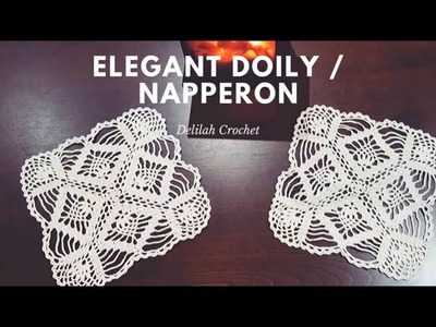 Faire un napperon élégant au crochet | Easy Crochet Doily Square tutorial