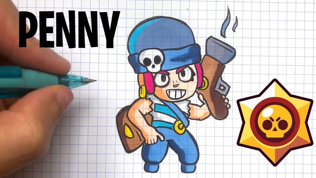 TUTO DESSIN PENNY BRAWL STARS