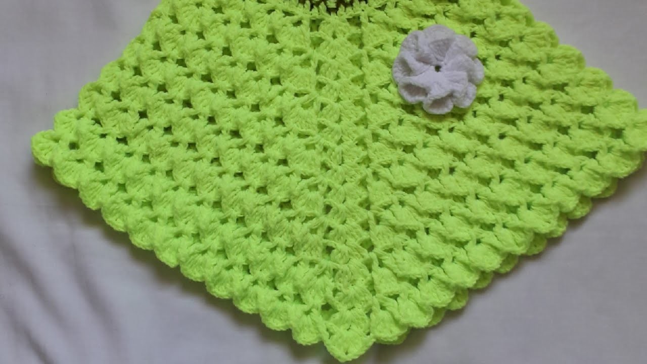 Crochet Baby Poncho part 1.Crochet  poncho Body#katescrochet