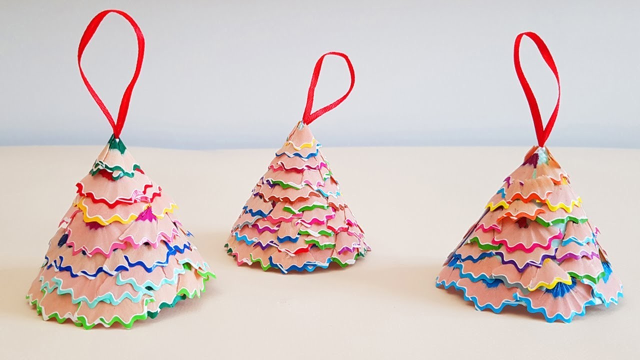 DIY Noël | Fabriquer un sapin en copeaux de crayons | Recyclage Créatif