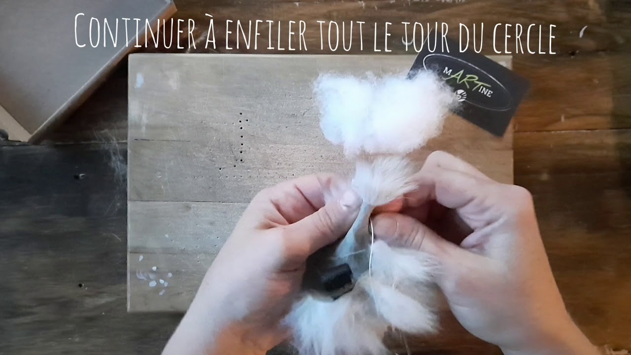 Tuto porte clés pompon de fourrure martine