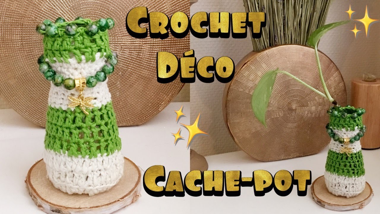 Cache-pot au crochet - Tuto en français facile - Pot à crayon - Fiche Explications Modèle Ducros