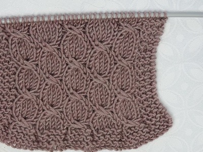 Point fantaisie au tricot torsades croisées - La grenouille Tricote