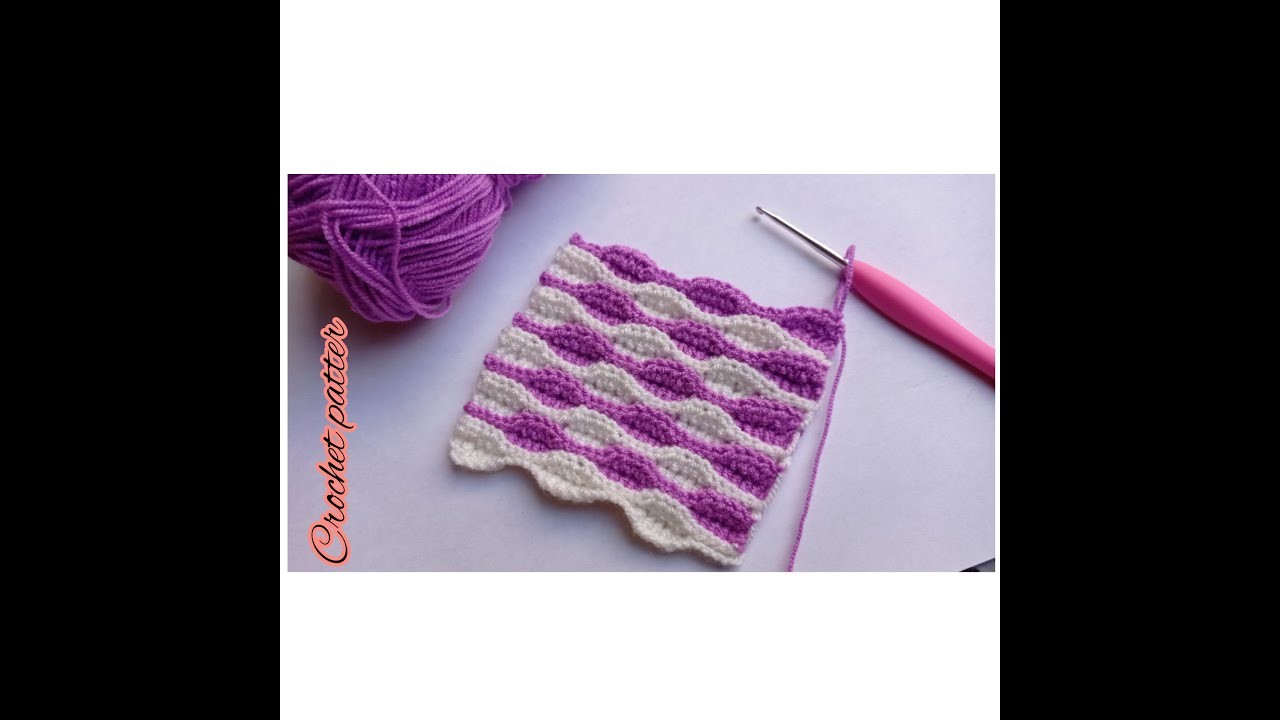 Esay crochet.baby blanket pattern.قلاب بافی آسان