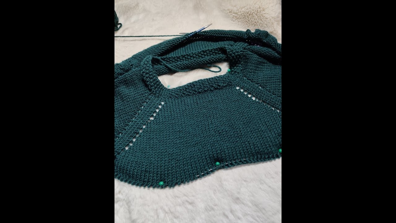 Je tricote mon premier pull en circulaire - Vérifications du raglan