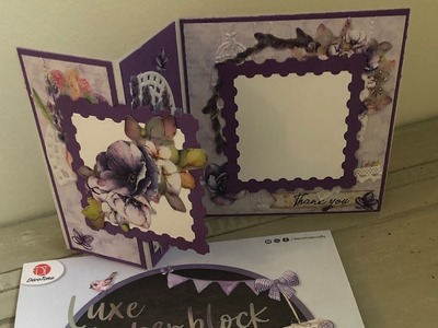 Tuto carte avec le luxe paper block action violet