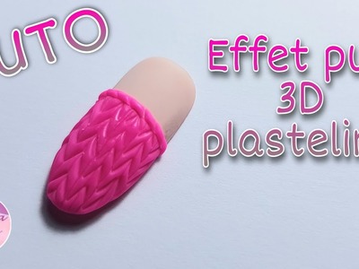 Tuto nail art effet pull 3D en plasteline