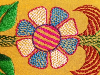 Hand Embroidery Traditional Bangladeshi Nakshi Kantha -179,नोक्षी कथा डिजाइन,আধুনিককাঁথা টিউটোরিয়াল