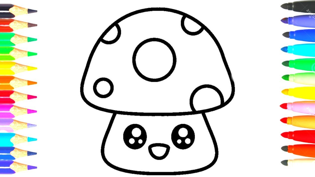 Draw a picture of a mushroom | ارسم صورة للفطر | нарисуй гриб | एक प्रमुख चित्र बनाएं