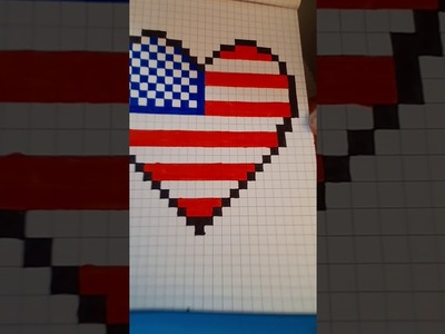 Pixel art coeur pays et puzzle