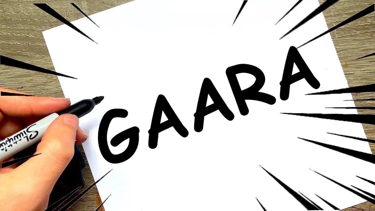 COMMENT DESSINER GAARA A PARTIR DU MOT GAARA ! NARUTO