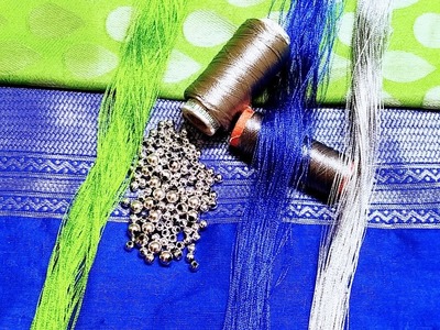 Saree Kuchu #346 Quick and Easy New Simple diy Saree Kuchu Design Using beads !! Smart Art & Crafts