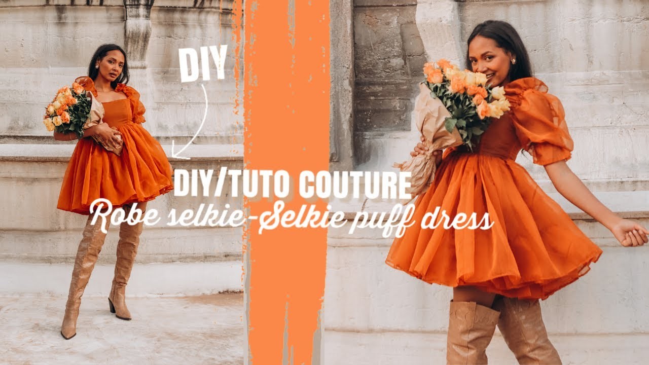 DIY. TUTO COUTURE :  Robe  bouffante .Selkie  inspired Puff sleeve dress