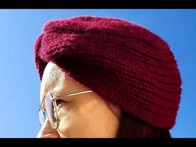Réaliser un bonnet turban au tricotin géant