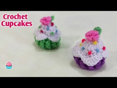 How To Crochet Cupcakes. क्रोशिया से बुनये कपकेक. Hindi