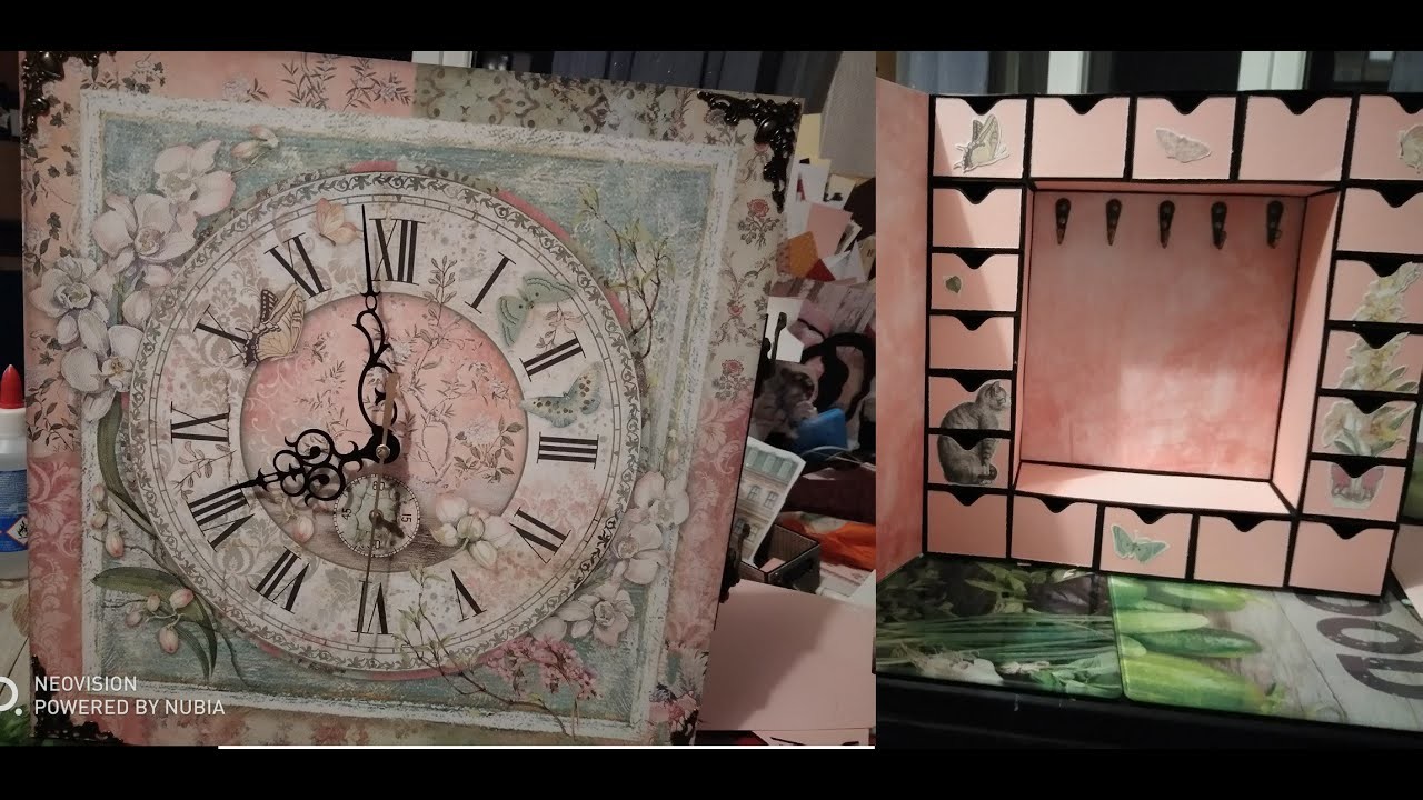 ###TUTO MYSTERE DE FEVRIER ### UNE HORLOGE ET UN PORTE CLEF - ETAPE 5