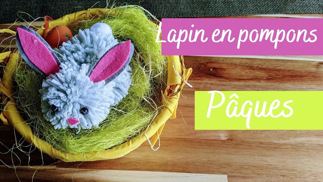 Tuto Pâques : Diy Lapin en pompons de laine