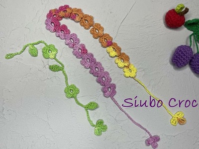 【鈎織小花手鏈】 Crochet Flower Bracelet  (廣東話教學｜鈎織新手｜詳細解說｜Tutorial）