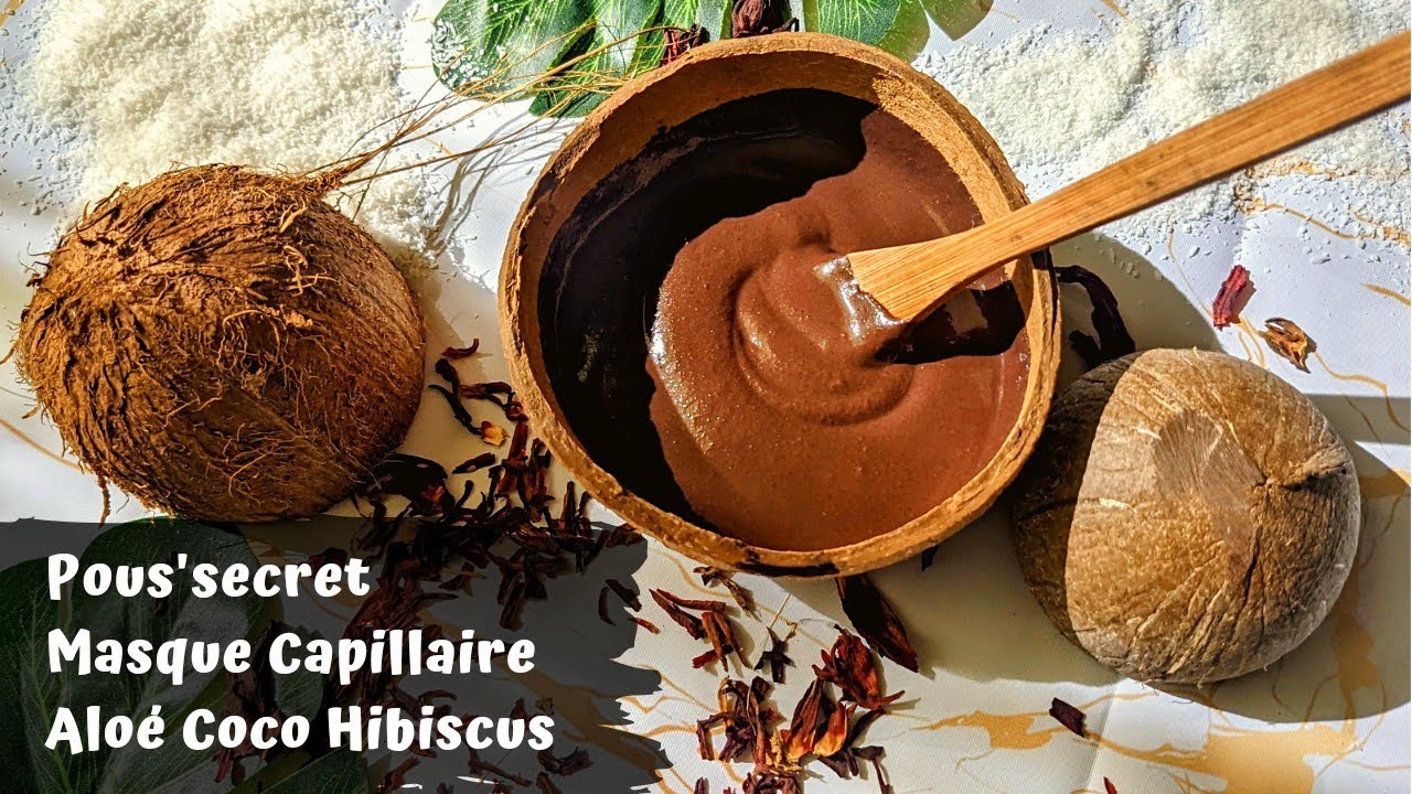 Pous'secret | Masque Capillaire Aloé Coco Hibiscus | Spécial Pousse des Cheveux