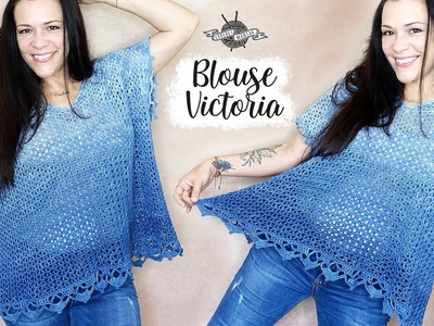 TUTORIEL CROCHET blouse "Victoria" col en V et oversize facile
