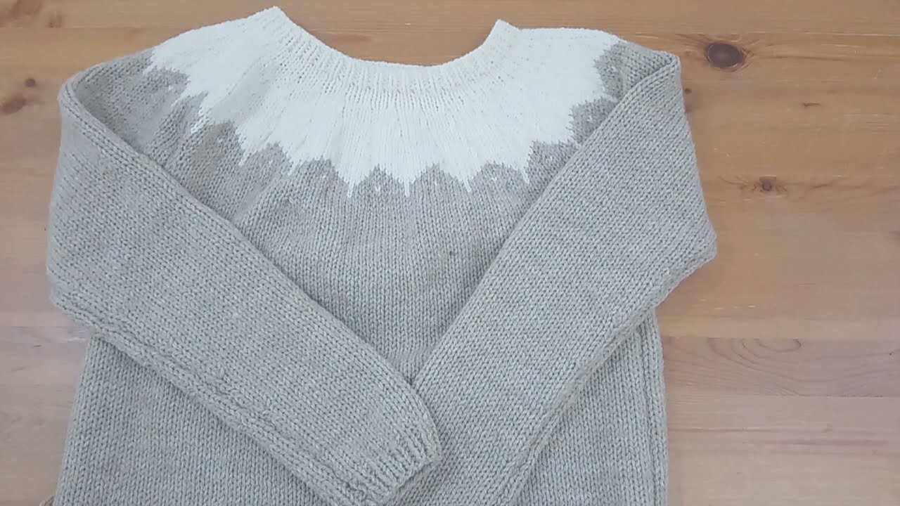 Pull taille L au tricot facile à faire - Partie 2 (fin)