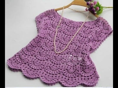 Crochet blouse بلوزة كروشيه ( free patterns)