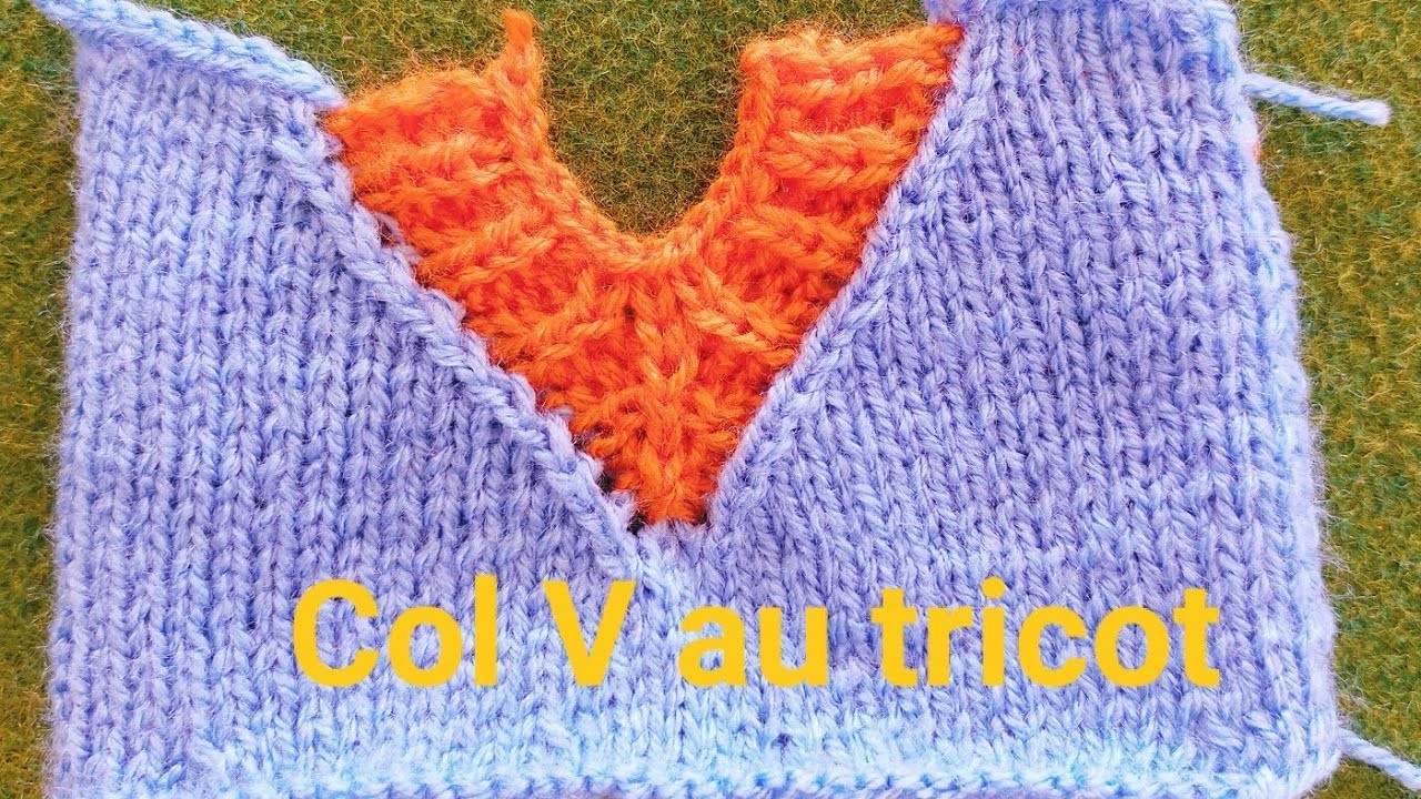 Apprendre à tricoter un col V au tricot, réaliser un col V facile au tricot