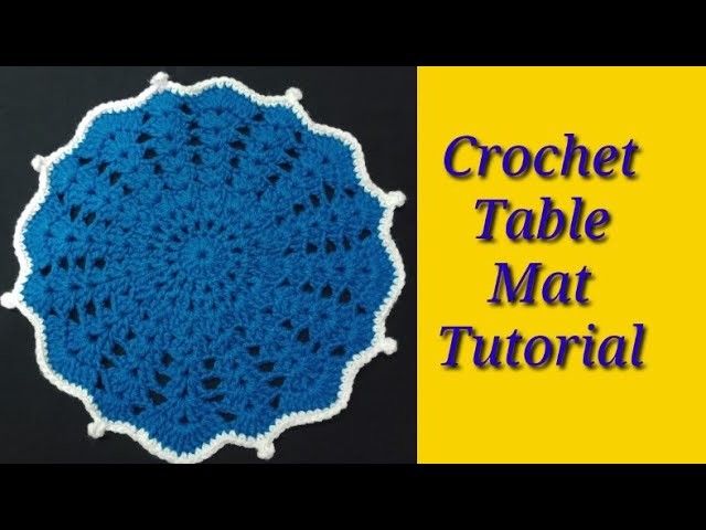 Crochet table mat.কুশিকাটার টেবিল ম্যাট#BirdsEye#Crochet