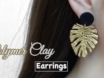Boucles d'oreilles feuilles Monstera | Polymer Clay Earrings