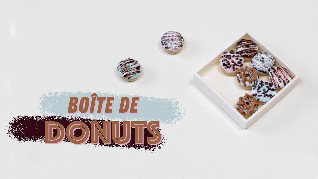 Polymer Clay Tutorial - Box of Donuts.Boîte de Donuts