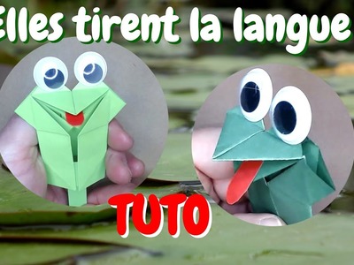 GRENOUILLE qui tire la LANGUE en PAPIER | Origami | Tuto DIY Très FACILE