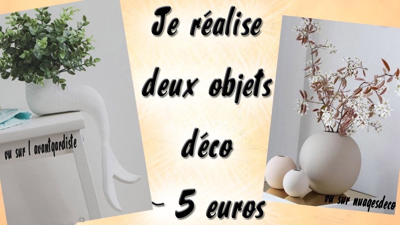 TUTO diy 2 vases design pour moins de 5 €