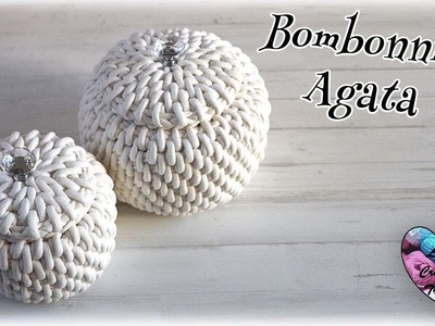 Bonbonnière "AGATA" Crochet "Lidia Crochet Tricot" Boîte, Corbeille, Panier Crochet