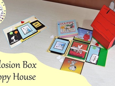 Explosion Box - Casetta di Snoopy - Snoopy House | DIY | Scrapbooking