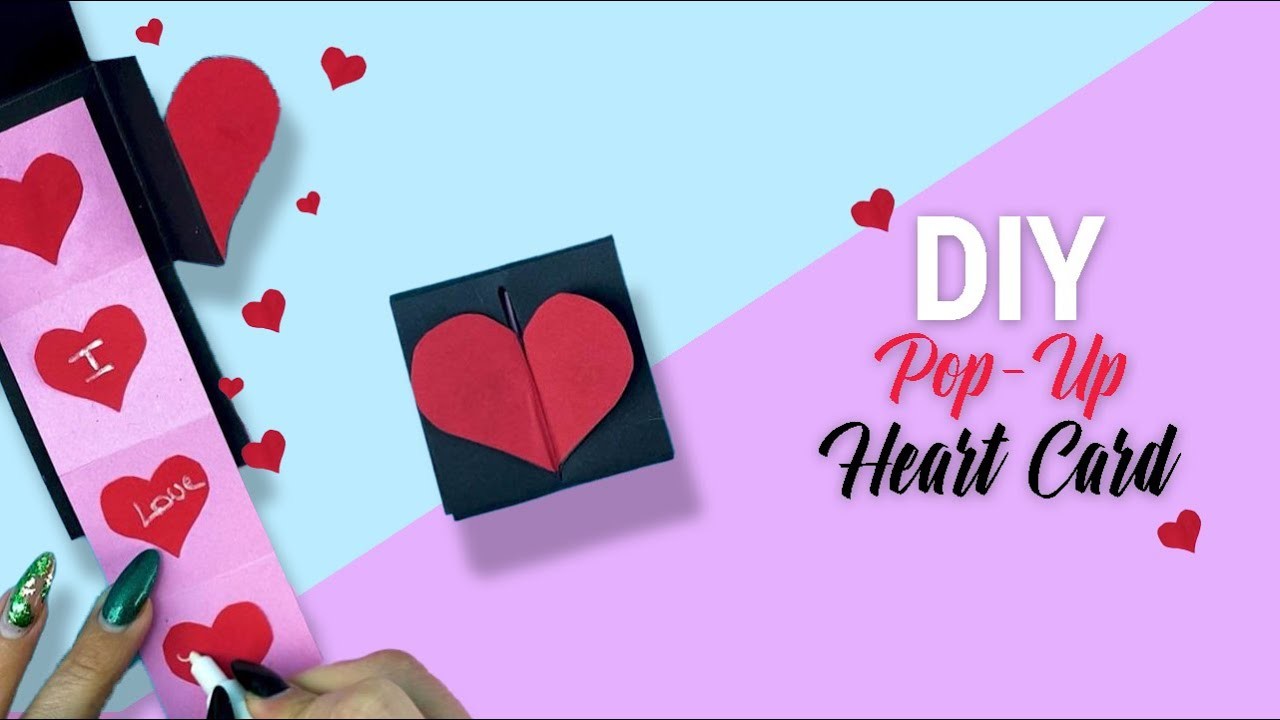 Carte Pop Up en forme de Coeur - Carte de Voeux - DIY - Cadeaux Valentin à faire soi-même #shorts