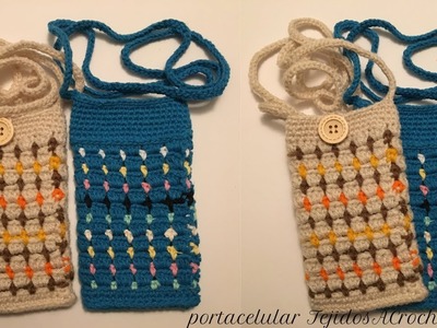Portacelular tejido a crochet !