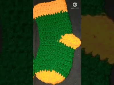 Baby socks double crochet tamil #crochet  #woolencraft #socks #babysocks #crochetstitches