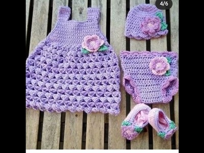 Crochet baby frok