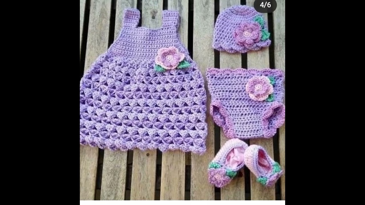 Crochet baby frok