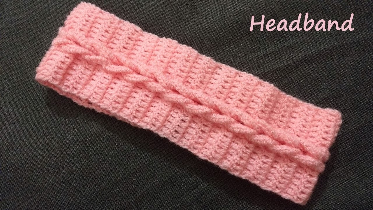 Crochet Very Easy Headband. Crocia Cable Headband. Earwarmer क्रोशै हेड बैंड