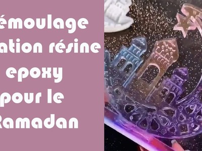 Démoulage décoration Ramadan résine epoxy avec LED