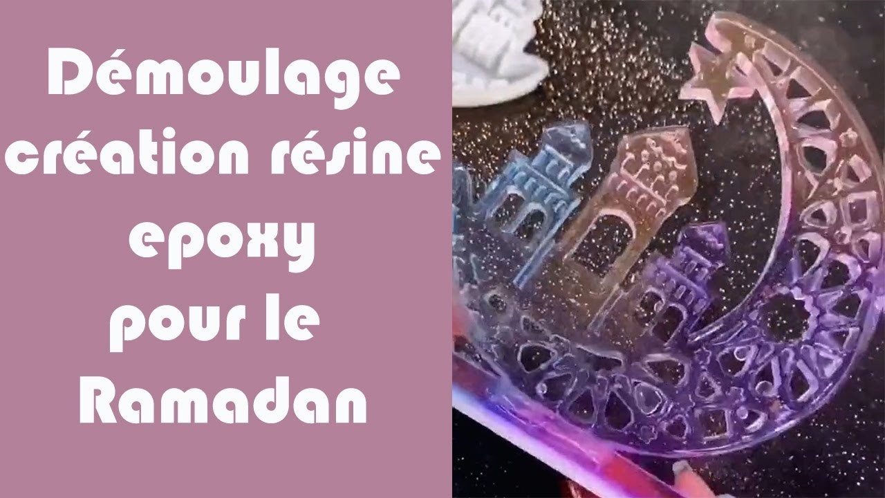 Démoulage décoration Ramadan résine epoxy avec LED