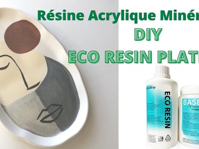 ECO RESIN RESINPRO DIY PLATEAU avec décor en Peintures acryliques
