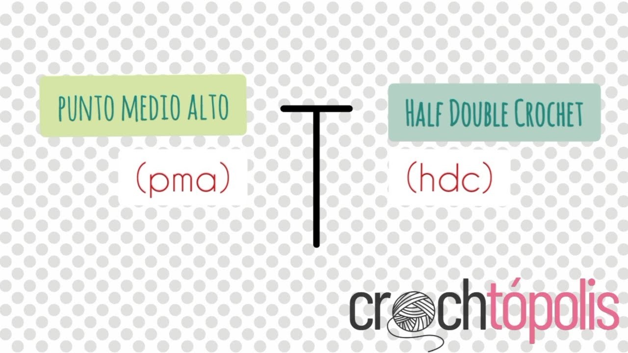 Punto medio alto (pma) | Half Double Crochet (hdc) | Half Treble (htr)