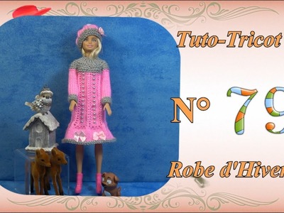 ???? Tuto Tricot Barbie N°79| ???? Une Robe d'Hiver en laine Zeeman